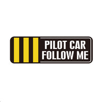 Thumbnail for PILOT CAR FOLLOW ME Golden 3 Lines Designed Stickers