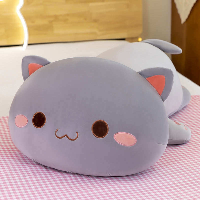 40-70cm Kawaii Climbing Peach Cat Plush Doll