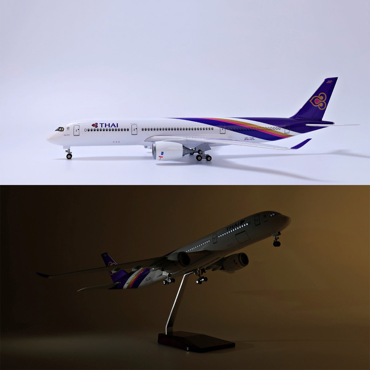 Thai Airways Airbus A350 Airplane Model (1/142 Scale)