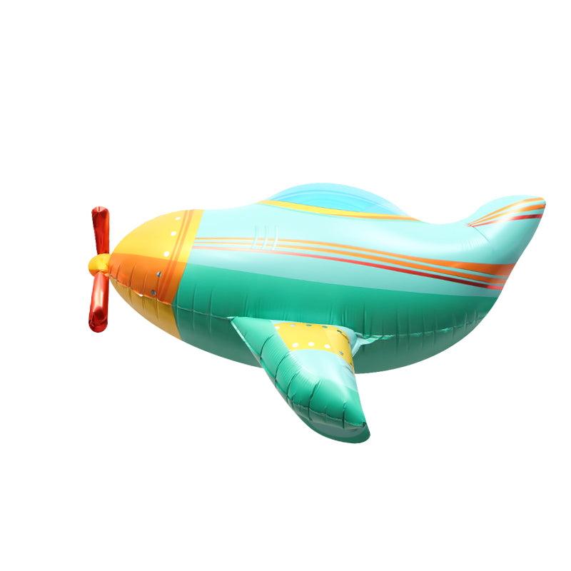 Green 3D Aircraft Shaped Cartoon Balloon: Giant Aluminum Foil, Fun 3D Design – Perfect for Aviation Themes