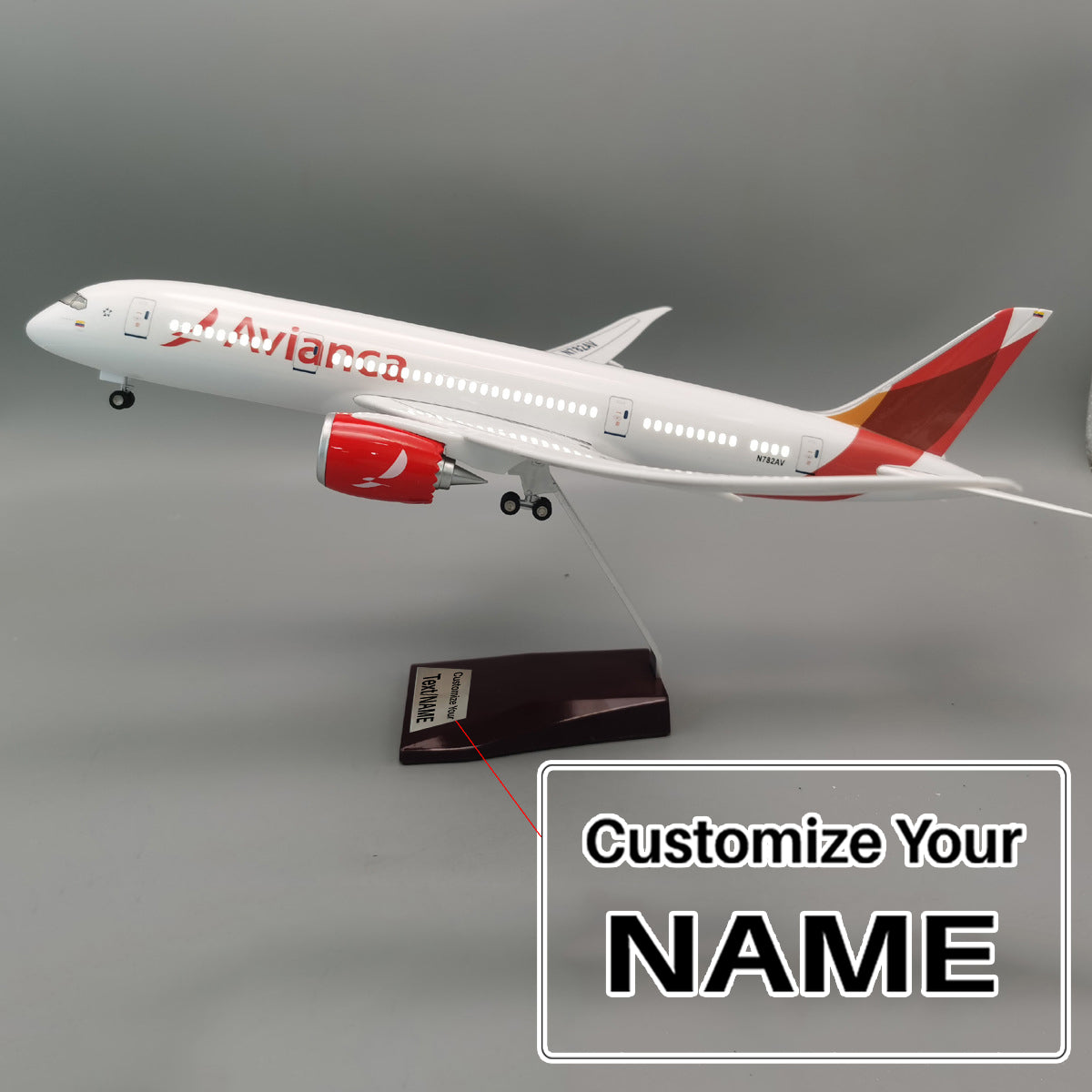 Avianca Airways Boeing 787 Airplane Model (1/130 Scale)