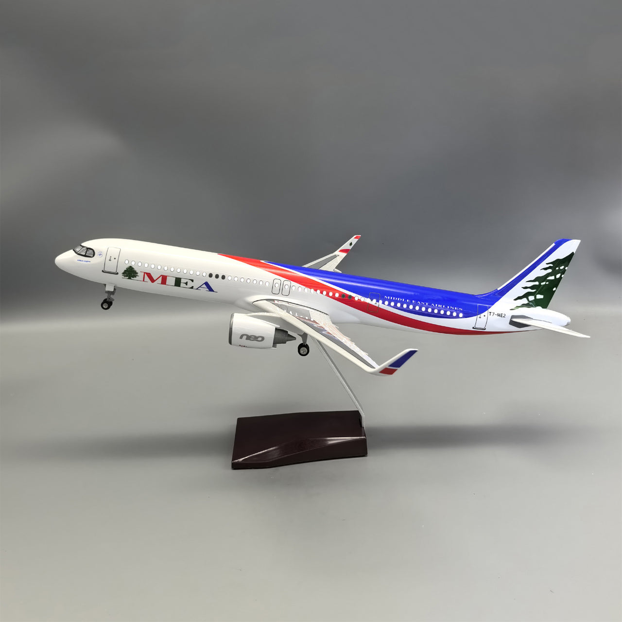 Middle East Airlines (MEA) Aircrafts Airbus A321neo Airplane Model (Special 45CM)