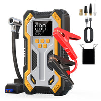 Thumbnail for 10000mAh 6000A Car Jump Starter: Air Compressor, LCD Screen