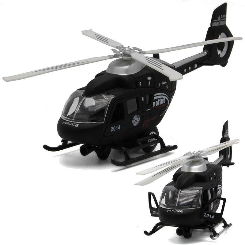 1:64 Scale Military Helicopter Alloy Toy Model (Retroactive Motion, Sound & Light Effects)