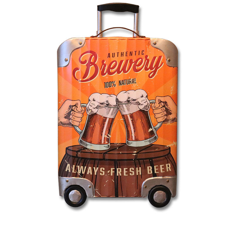 American Country Retro Iron Three-Dimensional Suitcase Decorative Wall Hanging