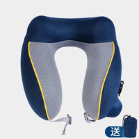 Thumbnail for Elastic Foldable Inflatable U-Shaped Neck Pillow for Airplanes