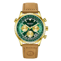 Thumbnail for Luxury Military-Inspired Men's Quartz Watch: Premium Leather Strap, Waterproof Design with Chronograph, Date & Luminous Display