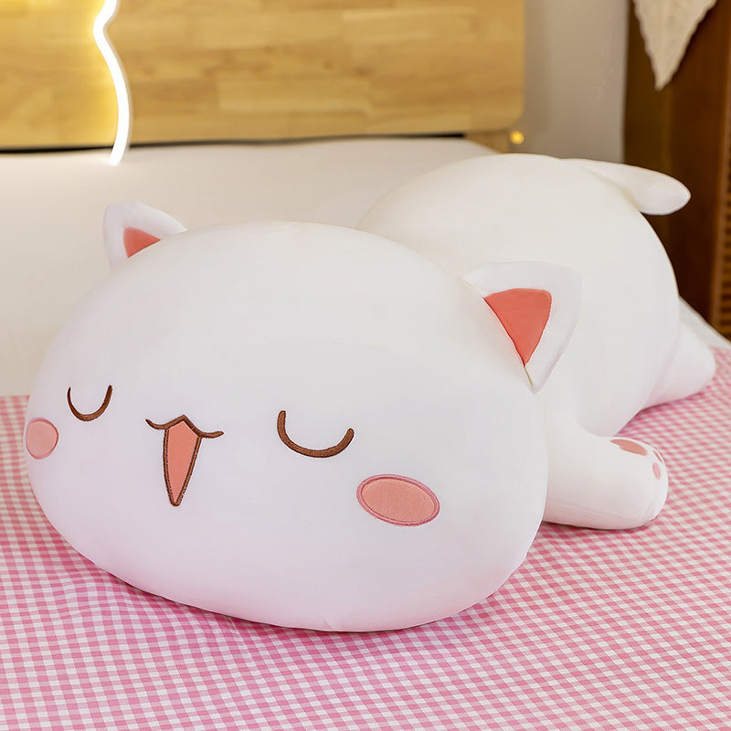 40-70cm Kawaii Climbing Peach Cat Plush Doll