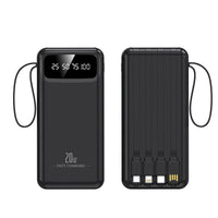 Thumbnail for 10000mAh 4-in-1 Built-in Cable Power Bank: Fast Charging