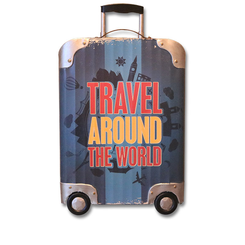 American Country Retro Iron Three-Dimensional Suitcase Decorative Wall Hanging