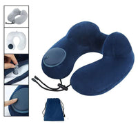Thumbnail for Inflatable U-Shaped Double Hump Neck Pillow: Portable for Outdoor Travel