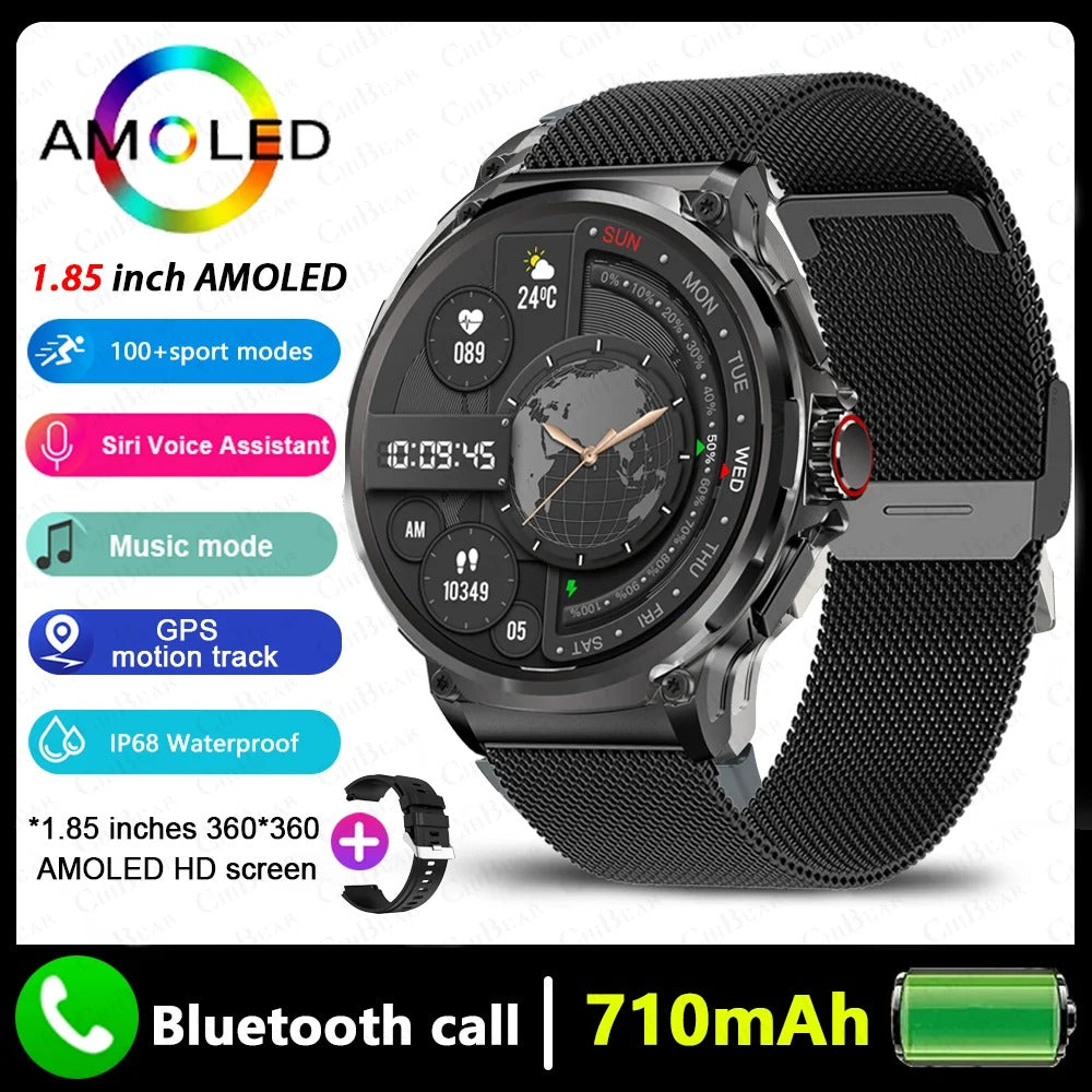 V69 All-Function Smartwatch: 1.85" Display, Bluetooth Calls, Multi-Sport Tracking & Water Resistance