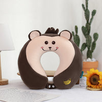 Thumbnail for Cartoon U-Shaped Memory Cotton Neck Pillow: Soft Travel Headrest