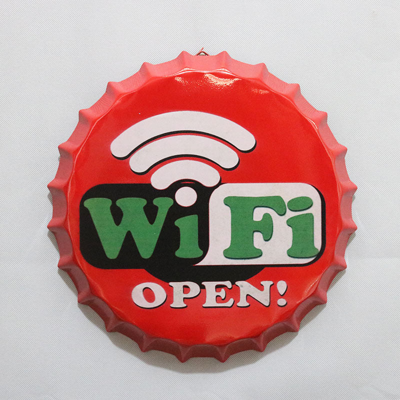 Retro Wrought Iron Beer Cap Iron Painting Wall Decoration