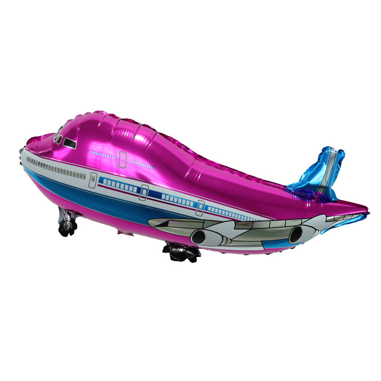 Rose Red Cartoon Plane Balloon: Airliner Style, Fun & Eye-Catching Decor for Events