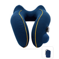 Thumbnail for New Flannelette Inflatable U-Shaped Travel Neck Pillow: For Car, Aircraft