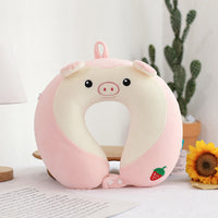 Thumbnail for Cartoon U-Shaped Memory Cotton Neck Pillow: Soft Travel Headrest