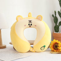 Thumbnail for Cartoon U-Shaped Memory Cotton Neck Pillow: Soft Travel Headrest