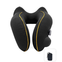 Thumbnail for New Flannelette Inflatable U-Shaped Travel Neck Pillow: For Car, Aircraft