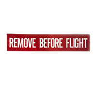 Thumbnail for Remove Before Flight aviation design sticker in weather-resistant vinyl.