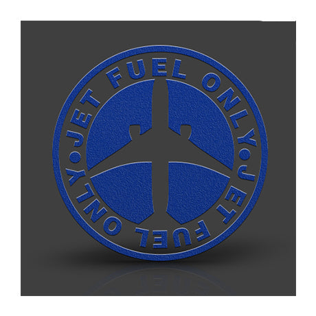 JET FUEL ONLY Blue Designed Stickers