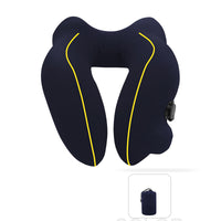 Thumbnail for New Flannelette Inflatable U-Shaped Travel Neck Pillow: For Car, Aircraft
