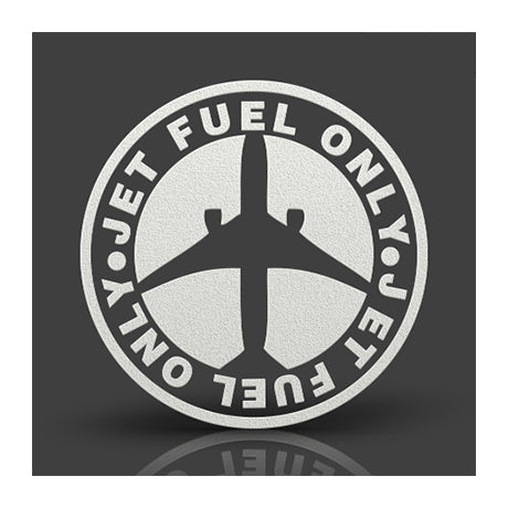 JET FUEL ONLY Silver Designed Stickers