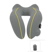 Thumbnail for New Flannelette Inflatable U-Shaped Travel Neck Pillow: For Car, Aircraft