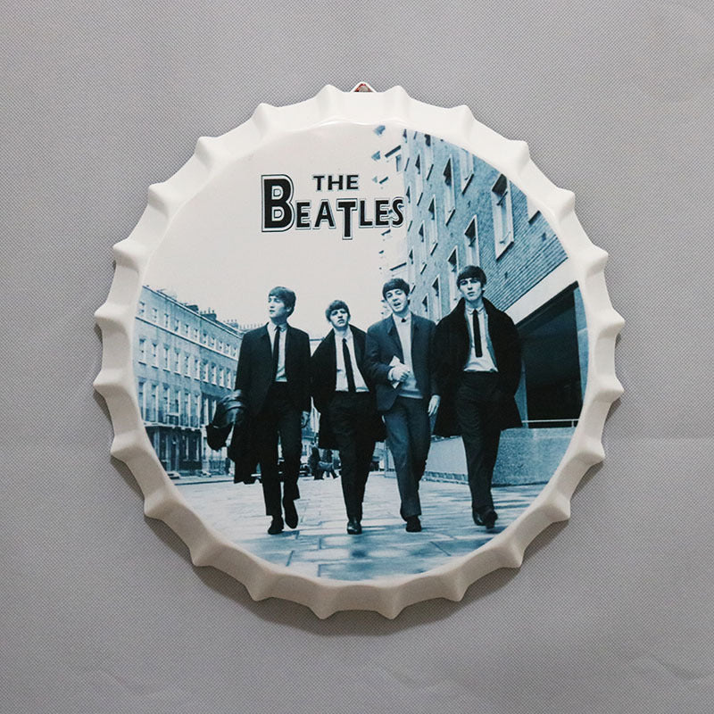 Retro Wrought Iron Beer Cap Iron Painting Wall Decoration