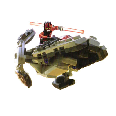 Darth Maul Fighter 019(Bagged Without Box) Building Blocks aviation themed Lego-style model aircraft in ABS plastic.