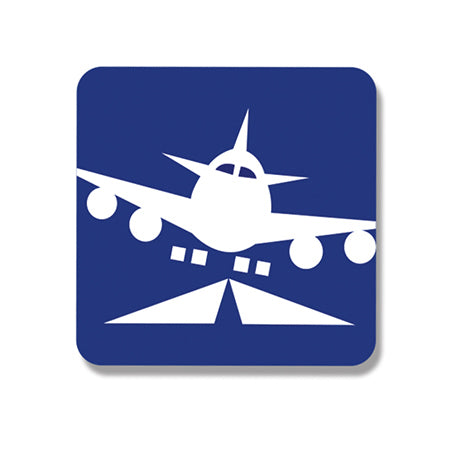 Aircraft Approach Blue Designed Stickers
