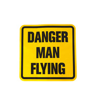 Thumbnail for DANGER MAN FLYING aviation design sticker in weather-resistant vinyl.