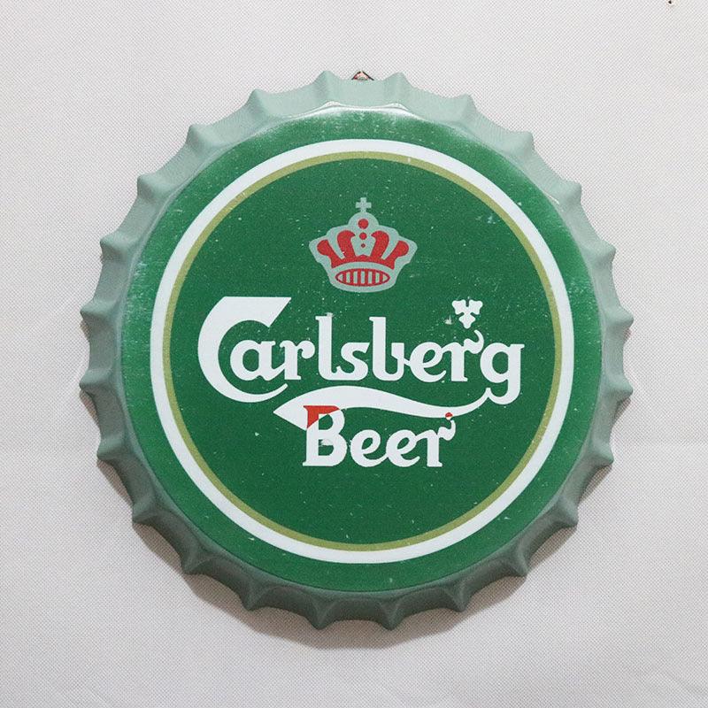 Retro Wrought Iron Beer Cap Iron Painting Wall Decoration