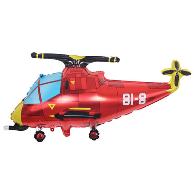 Red Helicopter Balloon for Children: Playful Design, Easy to Inflate – Ideal for Kids' Events (Copy) aviation themed airplane.