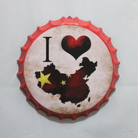 Thumbnail for Retro Wrought Iron Beer Cap Iron Painting Wall Decoration