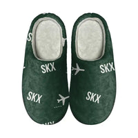 Thumbnail for Saransk International Airport (SKX) Slippers & Flip Flops - Slippers - Cotton - Pattern - Dark Green