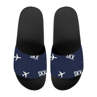 Thumbnail for Saransk International Airport (SKX) Slippers & Flip Flops - Slippers - Sport - Pattern - Navy Blue