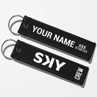 Thumbnail for SKY Airline Crew & Staff Tag Key Chains - Black - Crew + Name