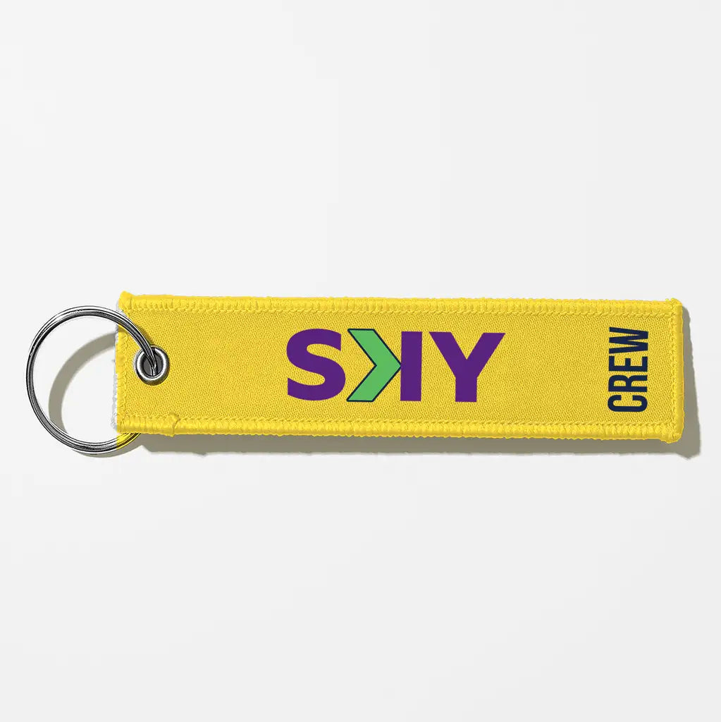 SKY Airline Crew & Staff Tag Key Chains - Yellow - Crew