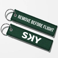Thumbnail for SKY Airline Crew & Staff Tag Key Chains - Dark Green - Remove Before Flight