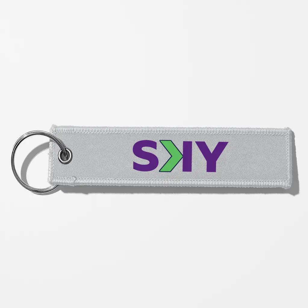 SKY Airline Crew & Staff Tag Key Chains - Light Gray