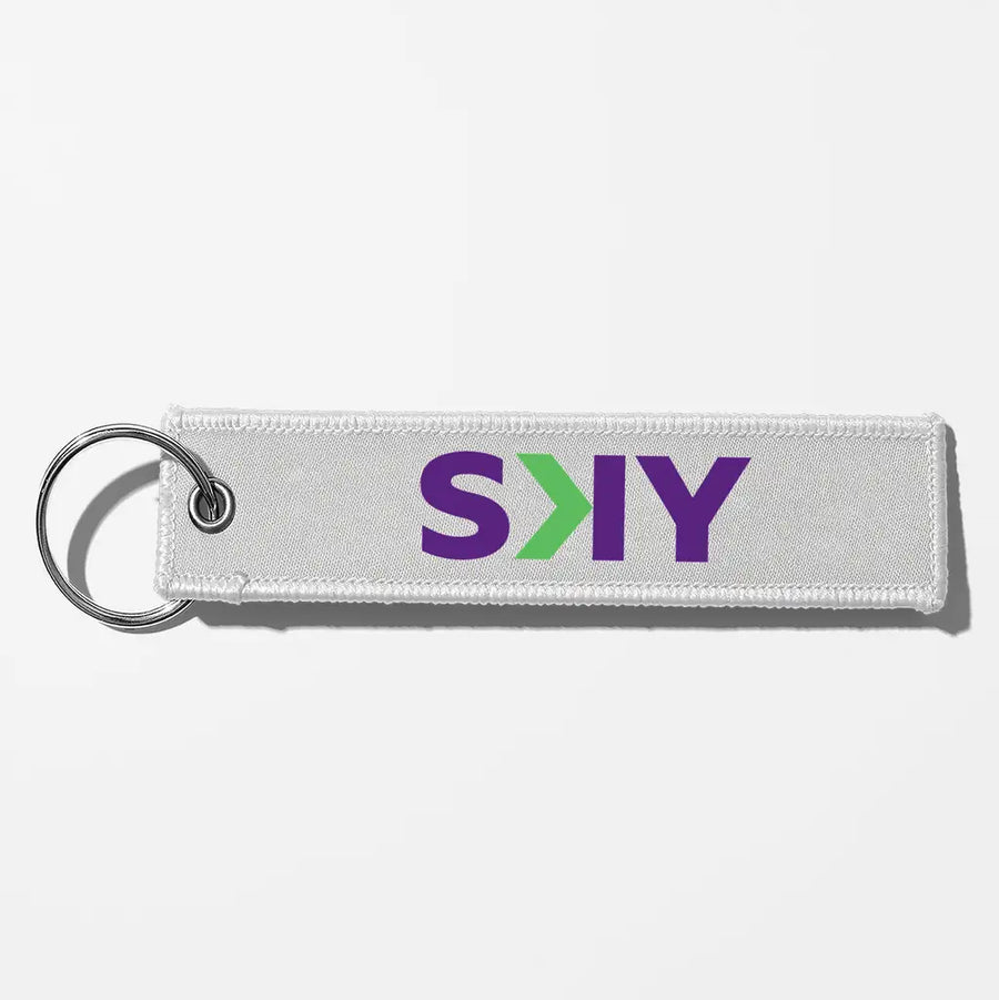 SKY Airline Crew & Staff Tag Key Chains - White