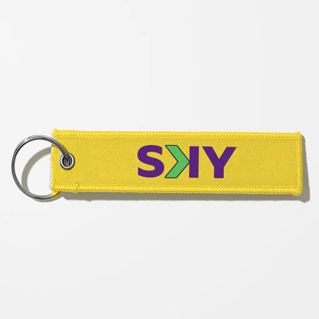 SKY Airline Crew & Staff Tag Key Chains - Yellow