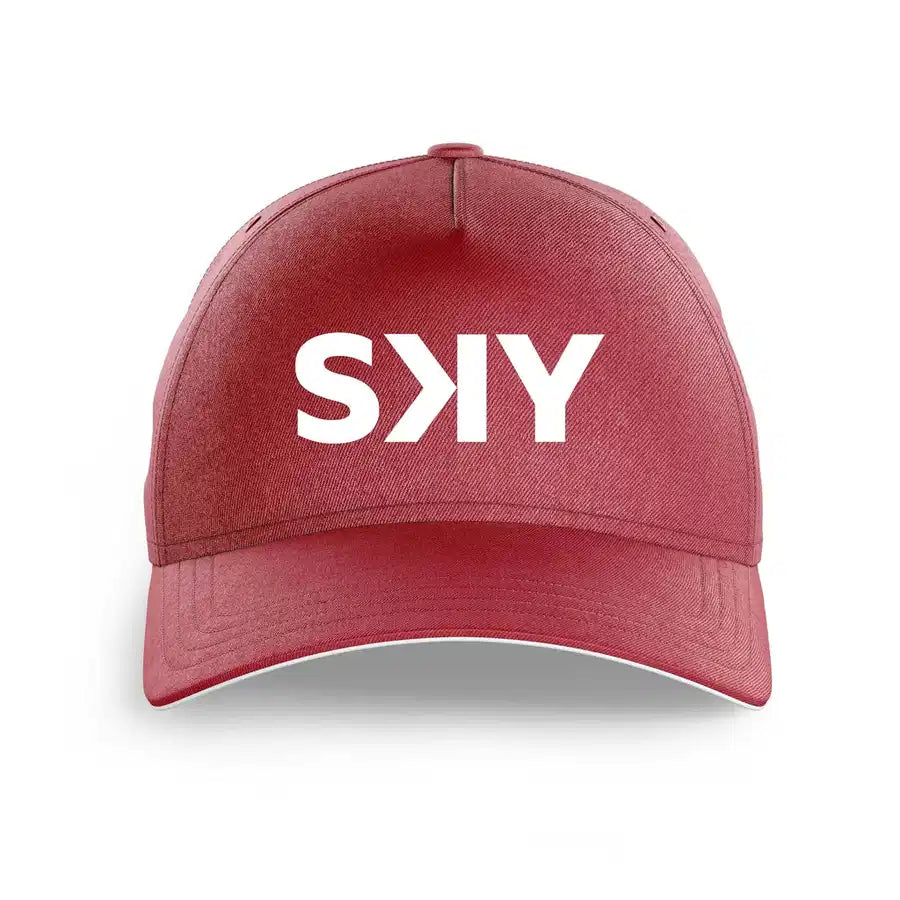 SKY Airline printed hat - dark red