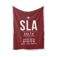 Thumbnail for Salta Martín Miguel de Güemes International Airport (SLA) Bedding Sets & Blankets - Blanket - ID Tag - Dark Red