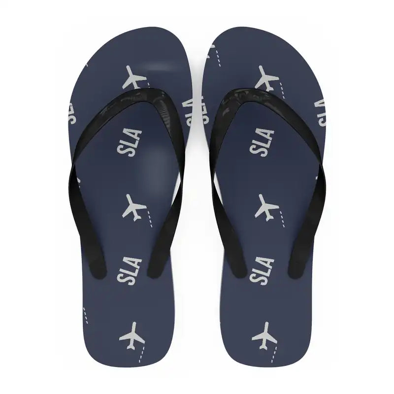 Salta Martín Miguel de Güemes International Airport (SLA) Slippers & Flip Flops - Slippers - Flip Flops - Pattern - Navy Blue