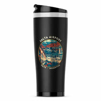 Thumbnail for Salta Martín Miguel de Güemes International Airport (SLA) Travel Mugs - Badge - Stainless Steel (No Holder) - Black