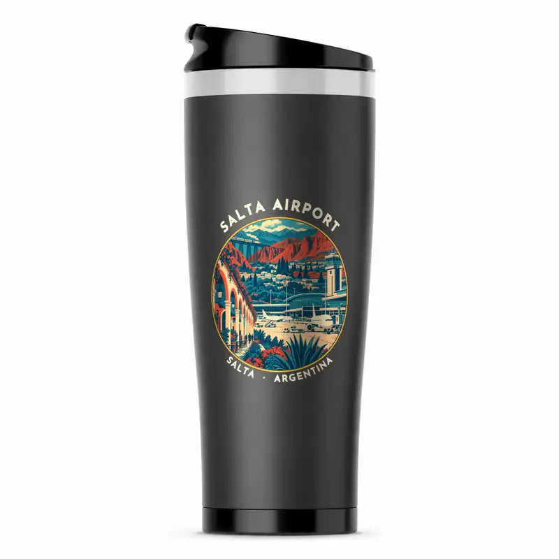 Salta Martín Miguel de Güemes International Airport (SLA) Travel Mugs - Badge - Stainless Steel (No Holder) - Gray