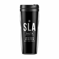 Thumbnail for Salta Martín Miguel de Güemes International Airport (SLA) Travel Mugs - ID Tag - Plastic (No Holder) - Black