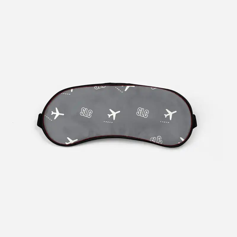 Salt Lake City International Airport (SLC) Sleep Masks - Sleep Mask - Pattern - Gray